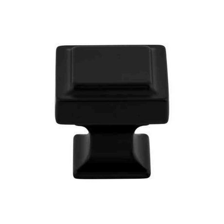 Top Knobs TK702BLK flat black square cabinet knob