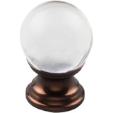 Top Knobs TK840ORB oil rubbed bronze glass cabinet knob