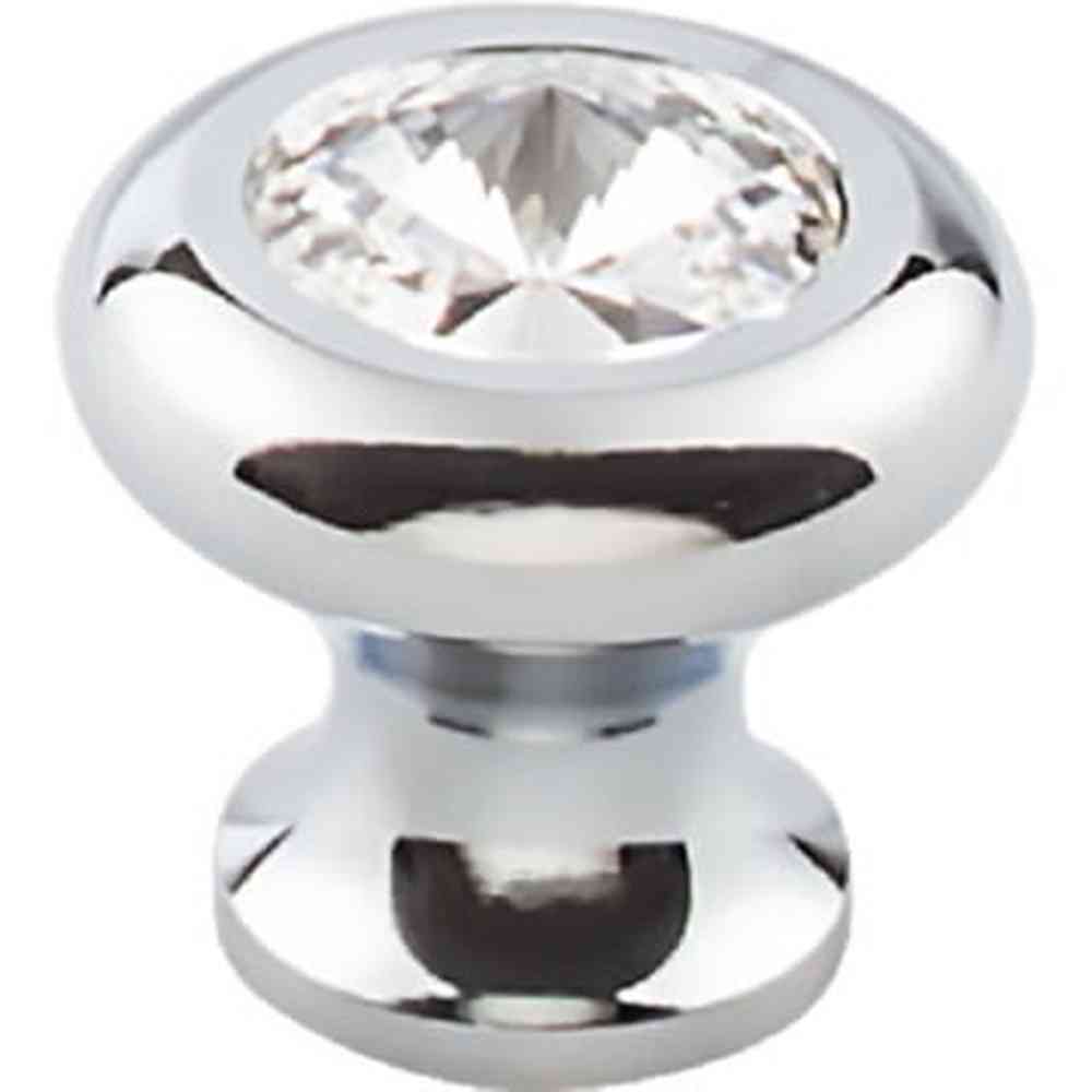 Top Knobs TK846PC polished chrome glass cabinet knob