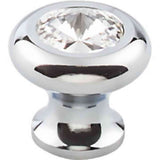 Top Knobs TK846PC polished chrome glass cabinet knob