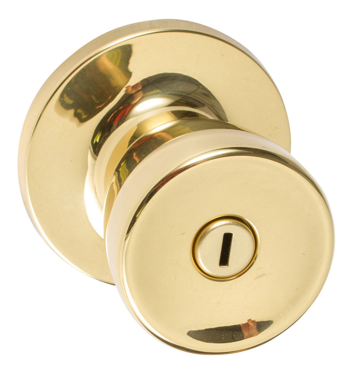Sure-Loc TL102 3 polished brass privacy door knob