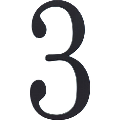 Atlas Homewares TRN3-BL matte black house number
