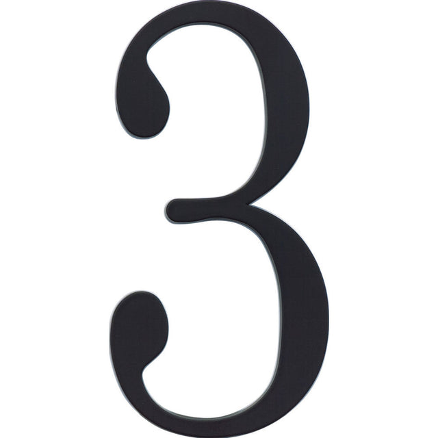 Atlas Homewares TRN3-BL matte black house number
