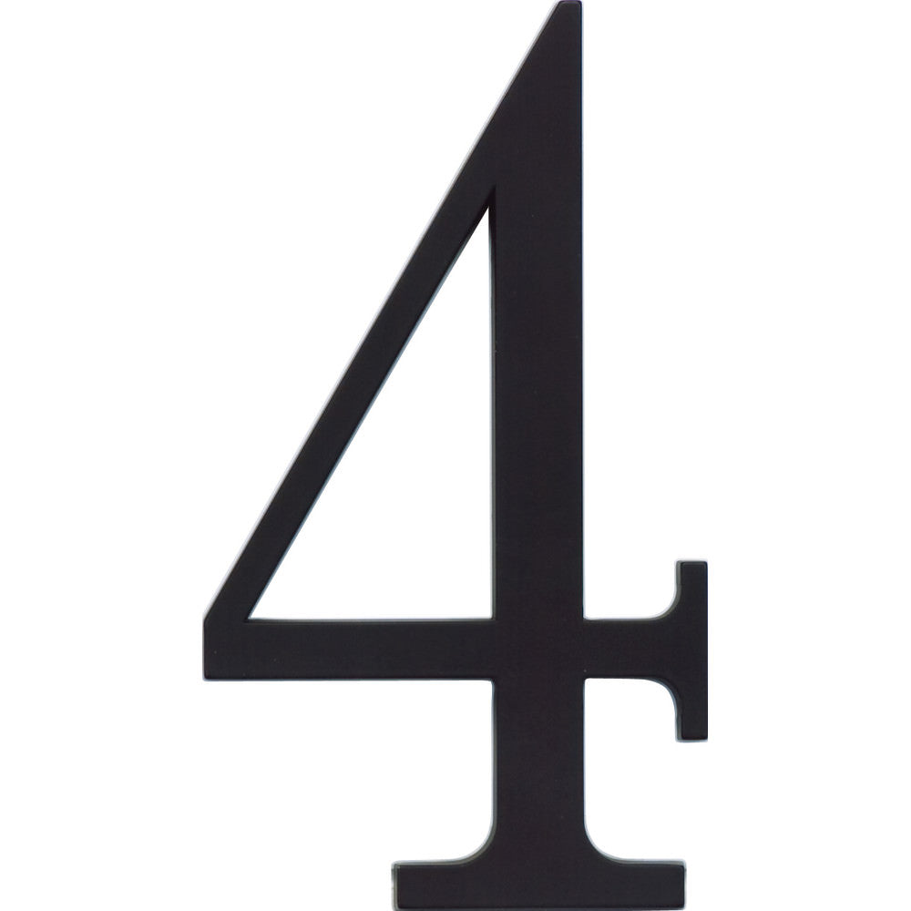 Atlas Homewares TRN4-BL matte black house number