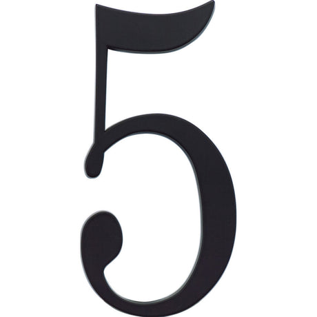 Atlas Homewares TRN5-BL matte black house number