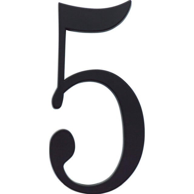 Atlas Homewares TRN5-BL matte black house number