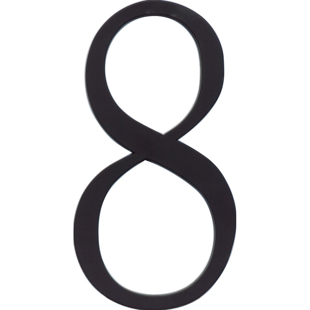 Atlas Homewares TRN8-BL matte black house number