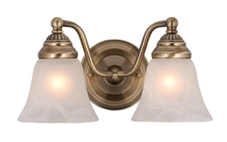 Vaxcel VL35122A VL35122 Standford Steel 2L Vanity Antique Brass