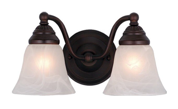 Vaxcel VL35122OBB VL35122 Standford Steel 2L Vanity Oil Burnished Bronze