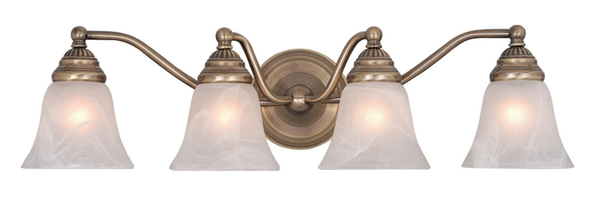 Vaxcel VL35124A VL35124 Standford Steel 4L Vanity Antique Brass