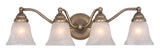 Vaxcel VL35124A VL35124 Standford Steel 4L Vanity Antique Brass
