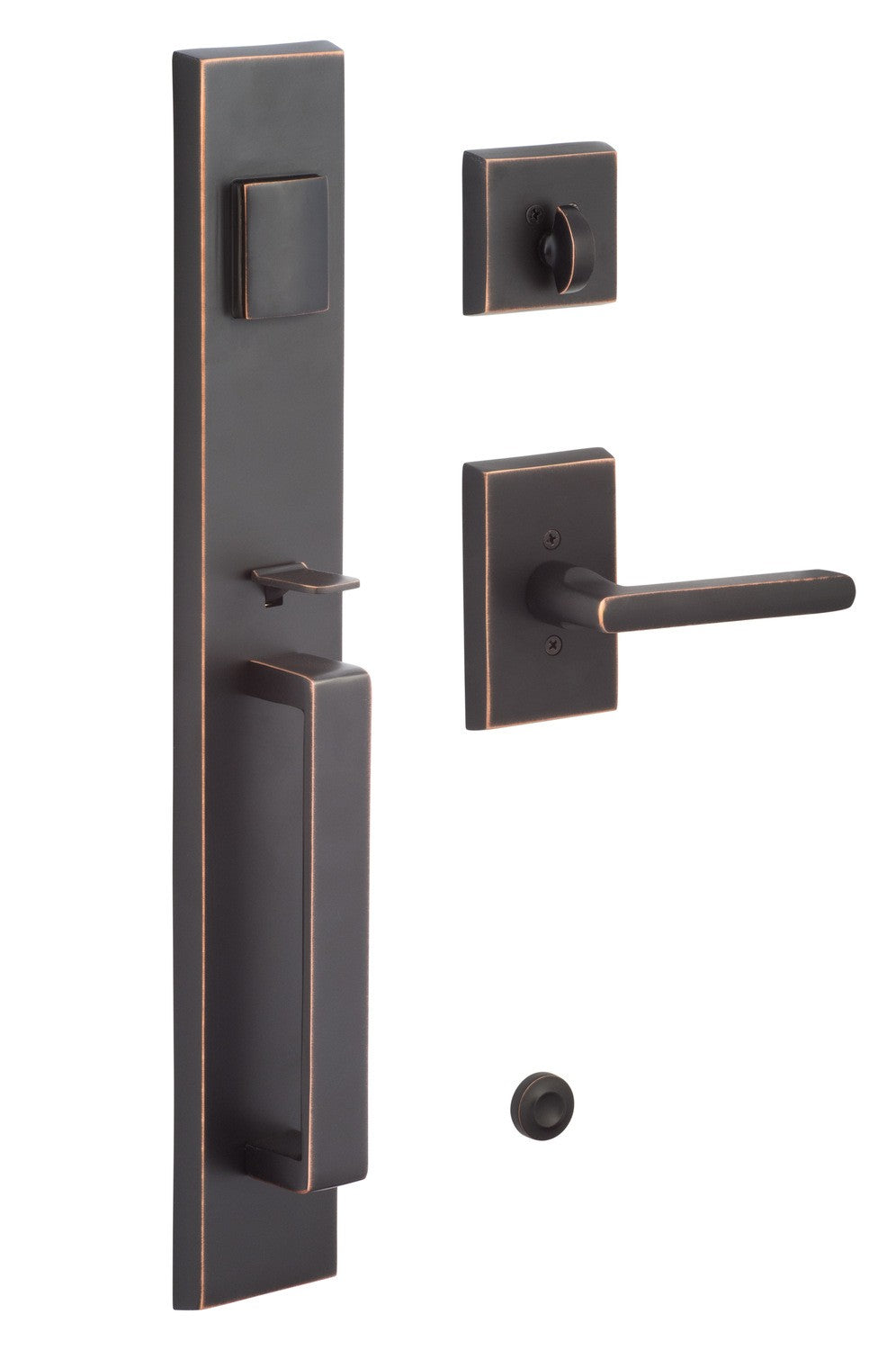 Sure-Loc VL507-LN 11P vintage bronze handleset w/ logan lever interior trip