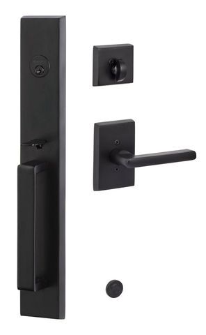 Sure-Loc VL507-LN FBL flat black handleset w/ logan lever interior trip