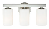 Vaxcel W0122 W012 Glendale Steel 3L Vanity Satin Nickel