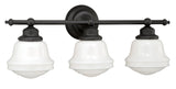 Vaxcel W0170 W017 Huntley Steel 3L Vanity Oil Rubbed Bronze