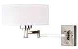 Vaxcel W0257 W025 Chapeau Steel Slim Instalux Swing Arm Wall Light Polished Nickel