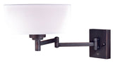 Vaxcel W0258 W025 Chapeau Steel Slim Instalux Swing Arm Wall Light Noble Bronze