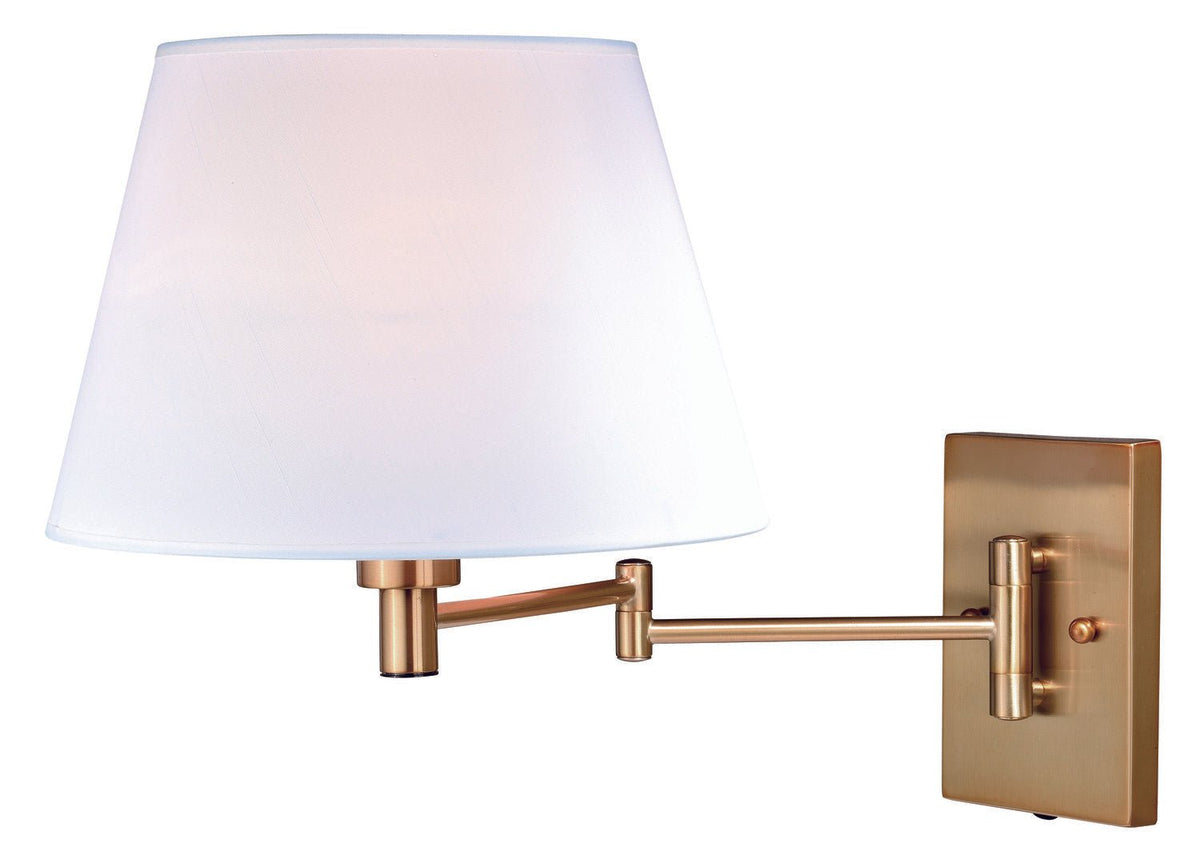 Vaxcel W0261 W020 Chapeau Steel Instalux Swing Arm Wall Light Natural Brass
