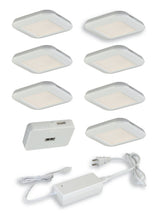 Vaxcel X0031 Instalux Plastic Low Profile LED Under Cabinet Puck Light 7-pack Kit White