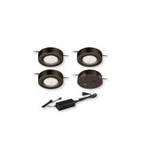 Vaxcel X0060 X0057 Instalux Plastic Dual Mount LED Under Cabinet Puck Light 3-pack Kit Bronze