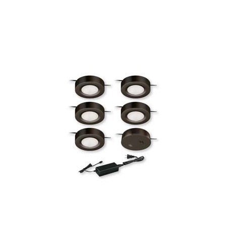 Vaxcel X0061 X0058 Instalux Plastic Dual Mount LED Under Cabinet Puck Light 5-pack Kit Bronze