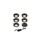 Vaxcel X0061 X0058 Instalux Plastic Dual Mount LED Under Cabinet Puck Light 5-pack Kit Bronze