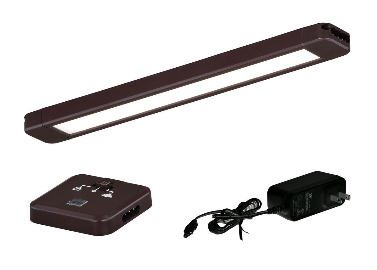 Vaxcel X0087 X0084 8" Instalux Aluminum LED Slim Under Cabinet Strip Light Bronze