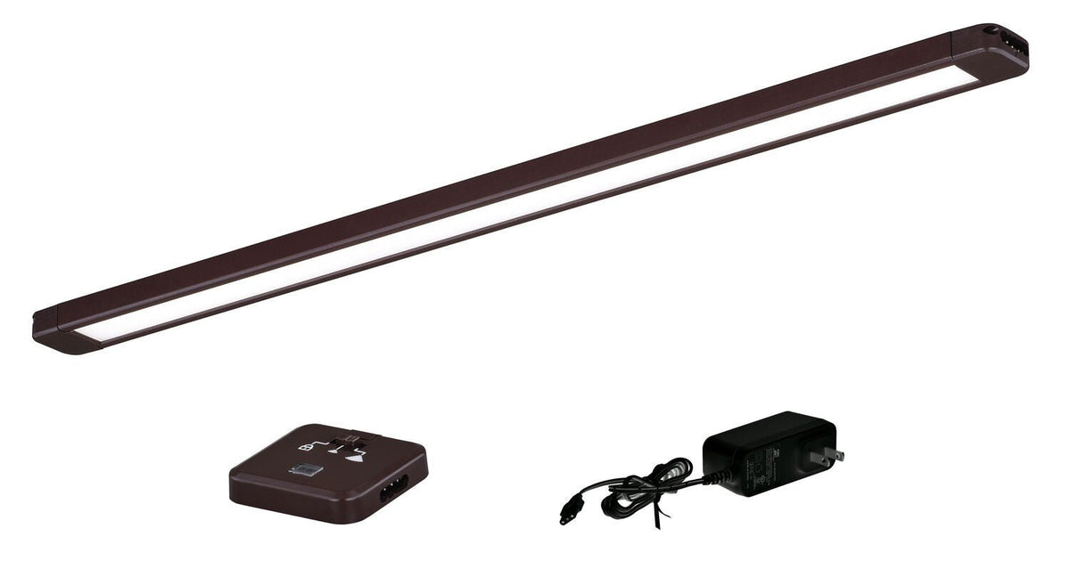 Vaxcel X0088 X0085 16" Instalux Aluminum LED Slim Under Cabinet Strip Light Bronze