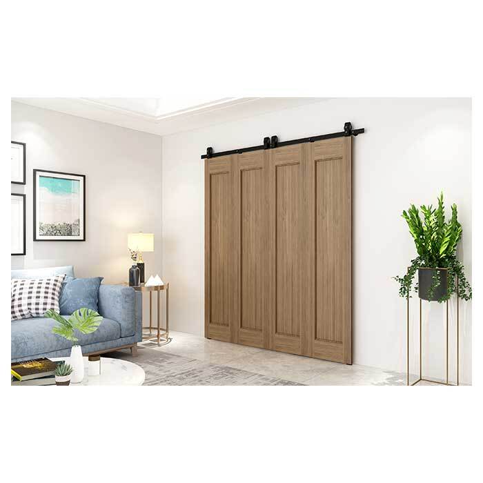 Orca Hardware FTBF-BL-75 black barn door track kit