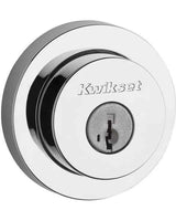 Kwikset 982RDT Single Cylinder Milan Round Rose Deadbolt SmartKey in Satin Chrome
