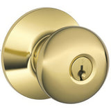 Schlage A53PPLY605LEV A53PD-PLY-LEV Plymouth Keyed Entry Door Knob Polished Brass