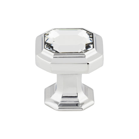 Top Knobs TK390PC Crystal Emerald 1 1/8" Length Square Knob Polished Chrome