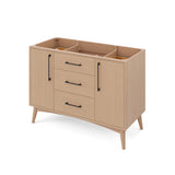 Jeffrey Alexander Dashwood Natural Oak Single Sink Bathroom Vanity with White Quartz Top - 8 in. Widespread Faucet Top - VKITDAS48NOWQR product image 3