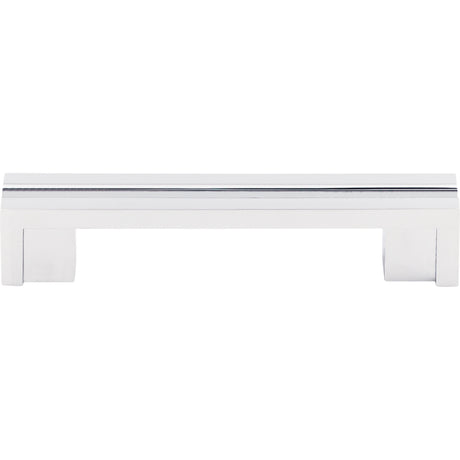 Top Knobs TK55PC Flat Rail 3 1/2" Center to Center Bar Pull Polished Chrome