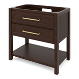 Jeffrey Alexander Kipling 37" Dark Walnut Single Sink Bathroom Vanity with Grey Marble Top - Single-Hole Faucet Top product image 2