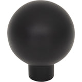 Top Knobs TK3340BLK Brockwell 1 1/8" Diameter Round Knob Flat Black