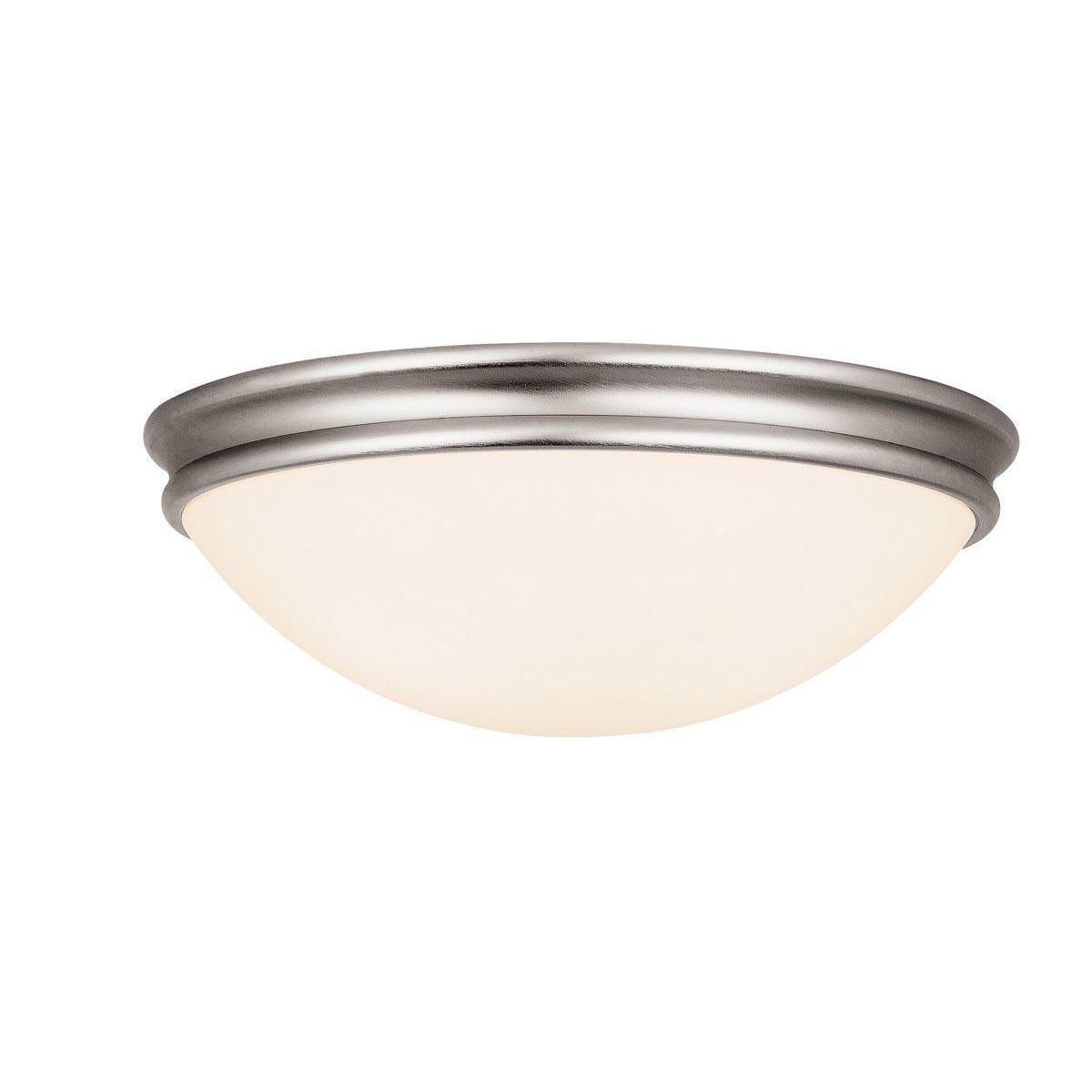 Access Lighting 20726-BS/OPL Atom Flushmount Light Brushed Steel / Opal