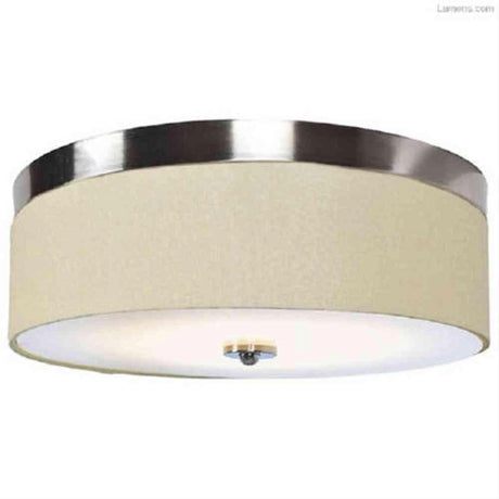 Access Lighting 20821LEDD-BS/ACR Mia LED Flushmount with Fabric Shade Brushed Steel