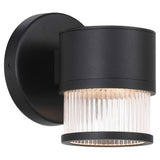 Access Lighting 23030LEDDMG-BL/CRB Ari Clear Ribbed Black