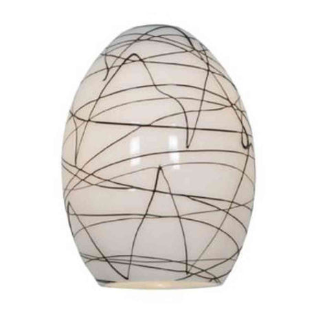 Access Lighting 23123-BLWH black white pendant glass shade
