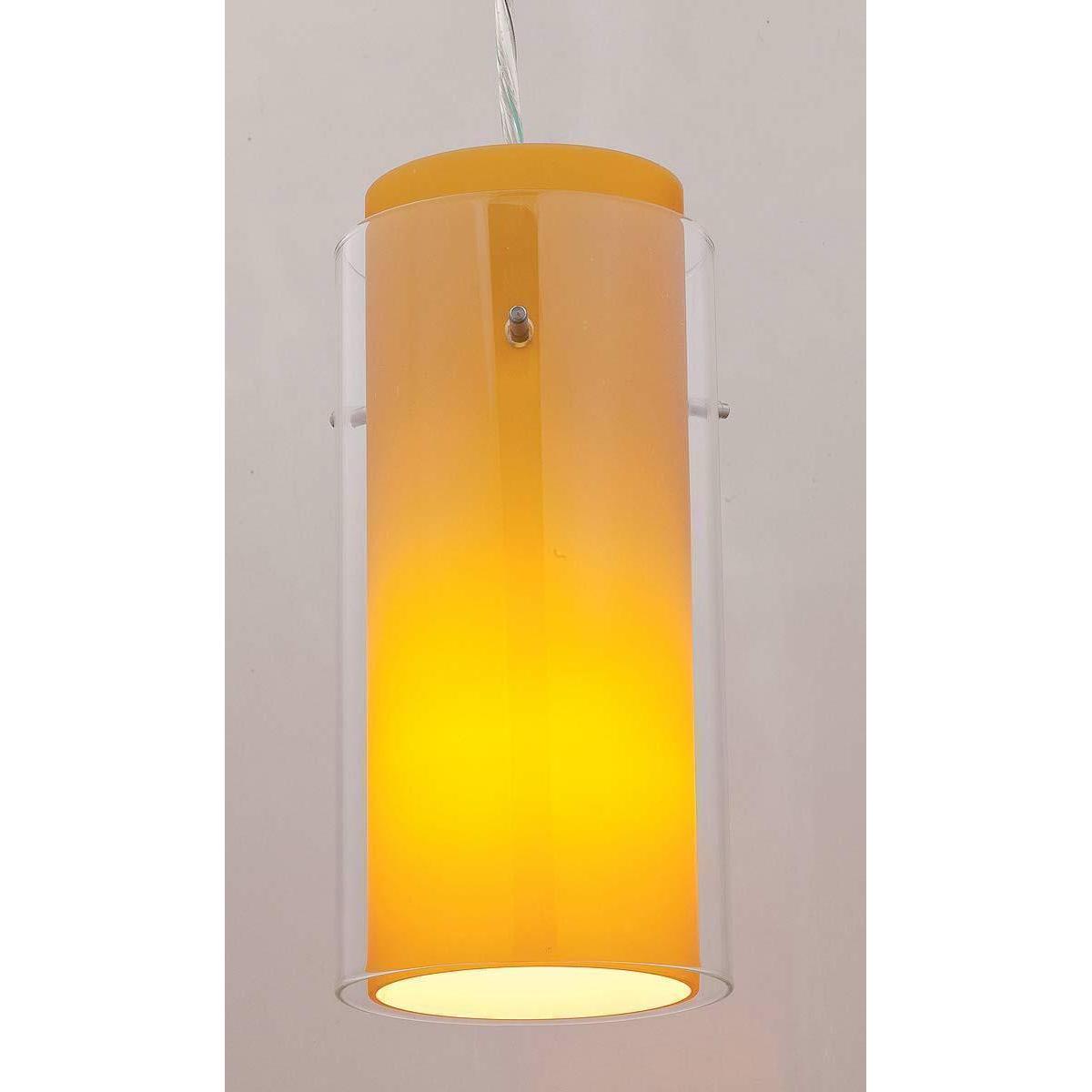 Access Lighting 23133-BS/CLAM Glass Pendant Shade Brushed Steel / Clam