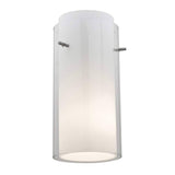Access Lighting 23133-BS/CLOP Glass Pendant Shade Brushed Steel / Clear Outer / Opal Inner