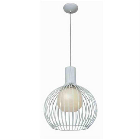 Access Lighting 23435-WH/OPL Chuki Metal Ribbed Pendant White