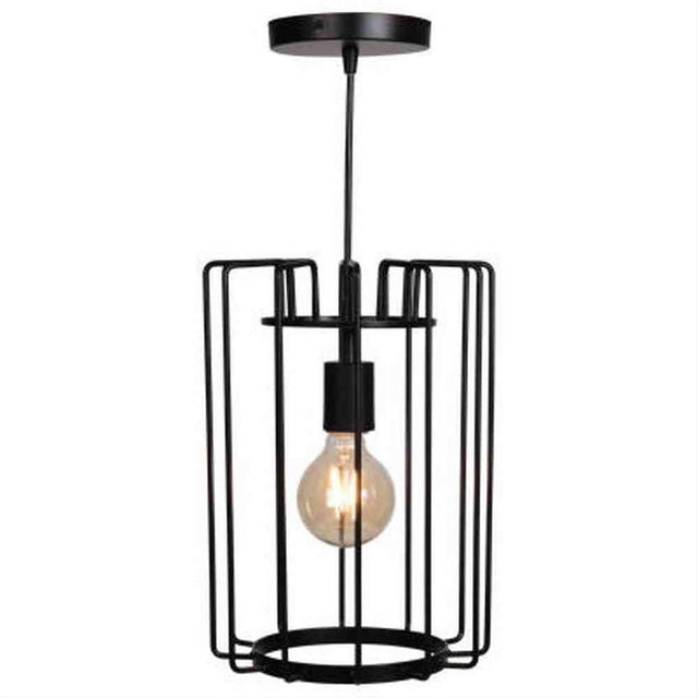 Access Lighting 23891LEDDLP-BL Wired Vertical Cage Pendant Black