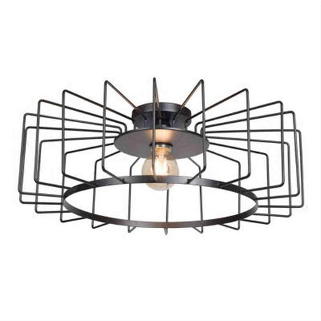 Access Lighting 23892LEDDLP-BL Wired Horizontal Cage Flushmount Black