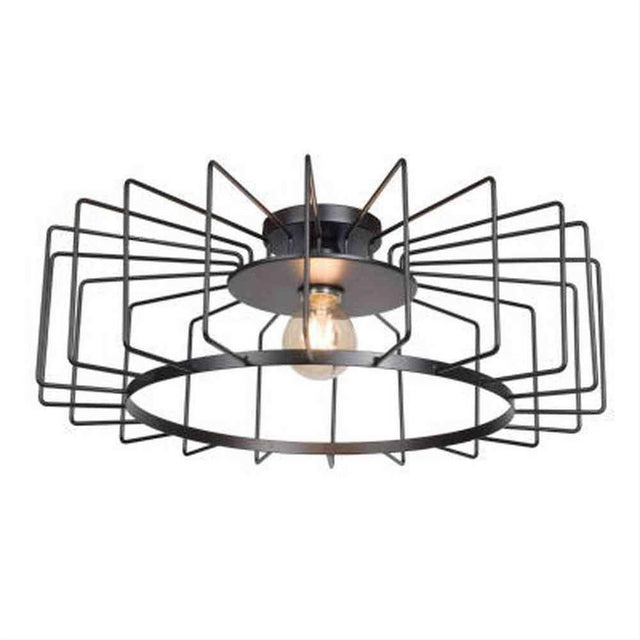Access Lighting 23892LEDDLP-BL Wired Horizontal Cage Flushmount Black
