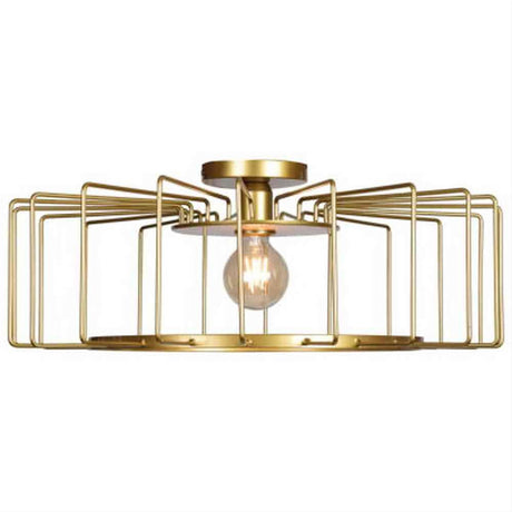Access Lighting 23892LEDDLP-GLD Wired Horizontal Cage Flushmount Gold