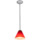 Access Lighting 28004-3R-BS/RED Martini Brushed Steel