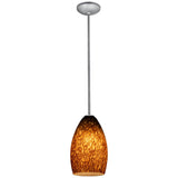 Access Lighting 28012-3R-BS/BRST Champagne Brushed Steel Brown Stone