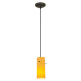 Access Lighting 28030-3C-ORB/AMB Cylinder Oil Rubbed Bronze Amber